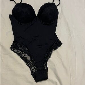 Elegant Black Lace Bodysuit